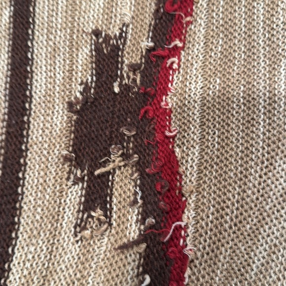 Ralph Lauren Ortega Southwestern Camel Muti Linen Blend Fringe Cardigan Size S/M - Picture 16 of 16